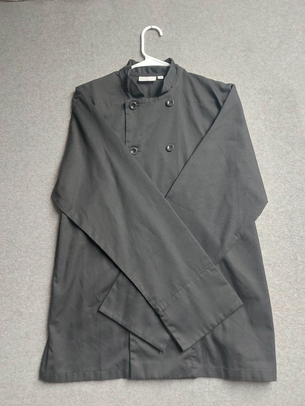 Chef Works Black Long Sleeve Double Breasted Chef Coat Size Small S - Picture 2 of 9